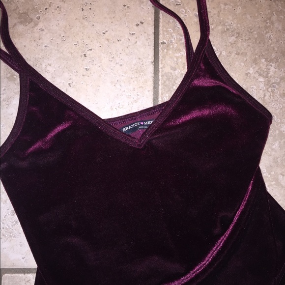 Brandy Melville Tops - Brandy Melville Maroon Velvet Top